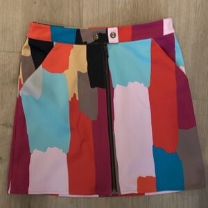 REDUCED NEW CROSBY BY MOLLIE BURCH PHOEBE MINI COLORBLOCK SKIRT Sz 2